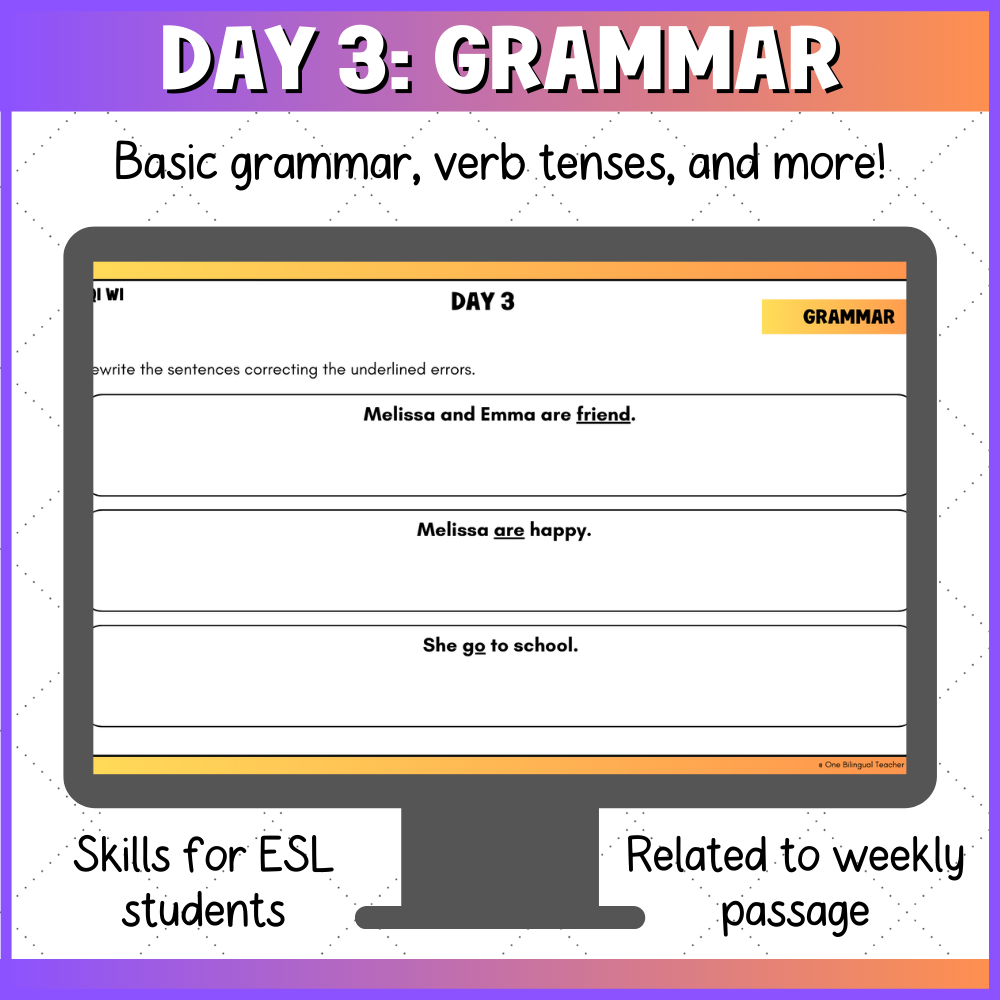 Newcomer ESL Bell Ringers- Beginner Reading Comprehension, Vocabulary ...