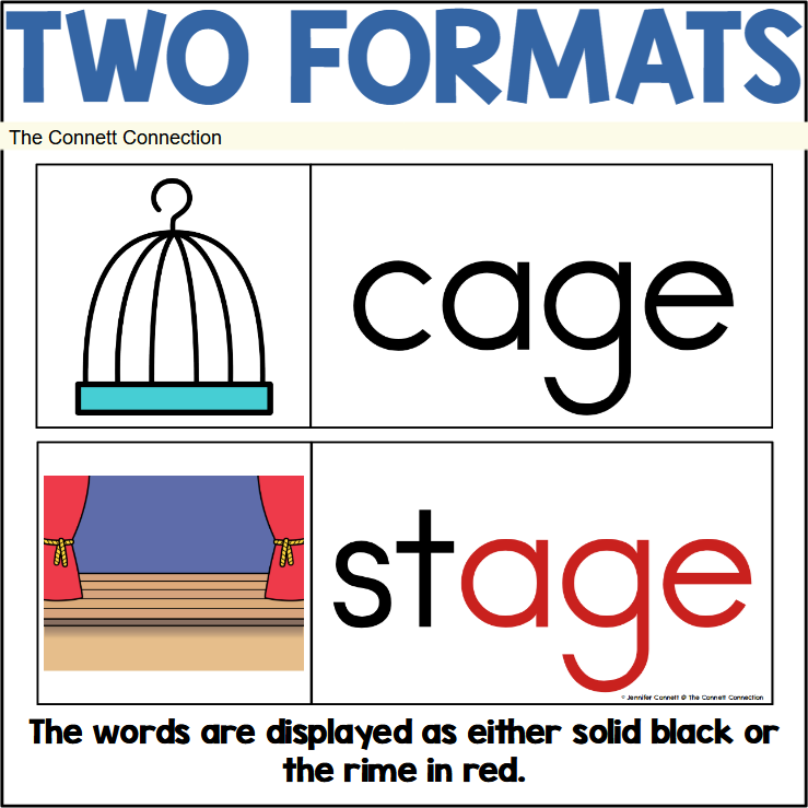 Age Example Words AGE Words Word Wall Cards - Classful