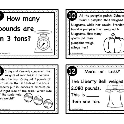 Converting Units of Weight Task Cards and Power Point Slides - Classful