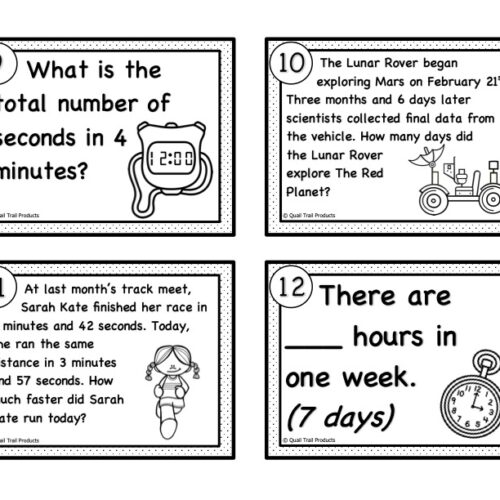 Converting Units of Time Task Cards and Power Point Slides - Classful