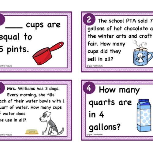 Converting Units of Liquid Volume Task Cards and Power Point Slides ...