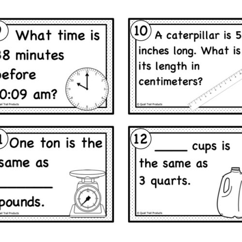 Converting Units of Measurement Task Cards and Power Point Slides ...