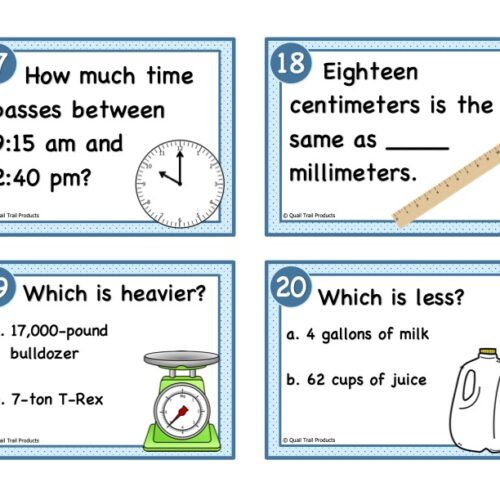 Converting Units of Measurement Task Cards and Power Point Slides ...