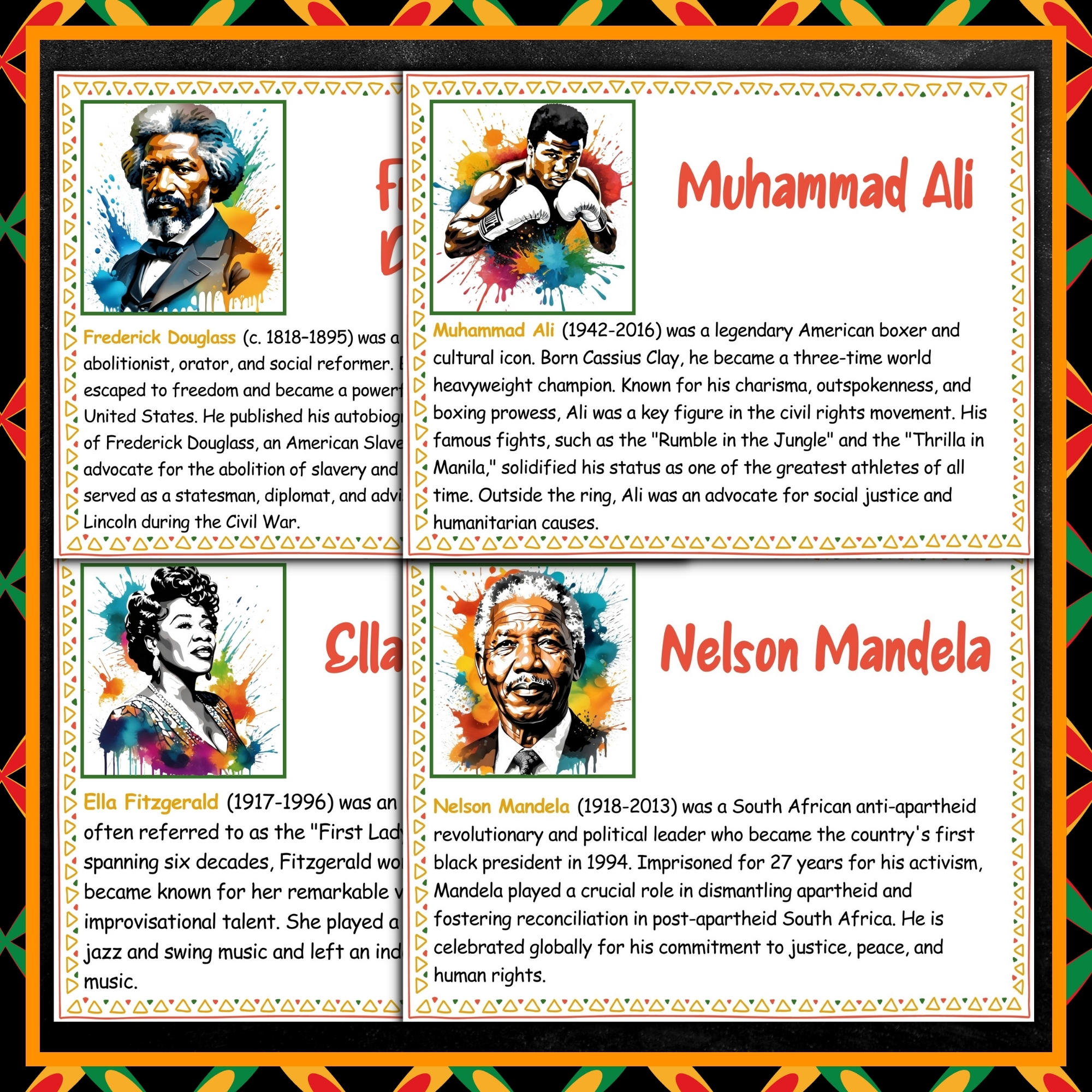 Black History Month bulletin board | black Heroes biography posters ...