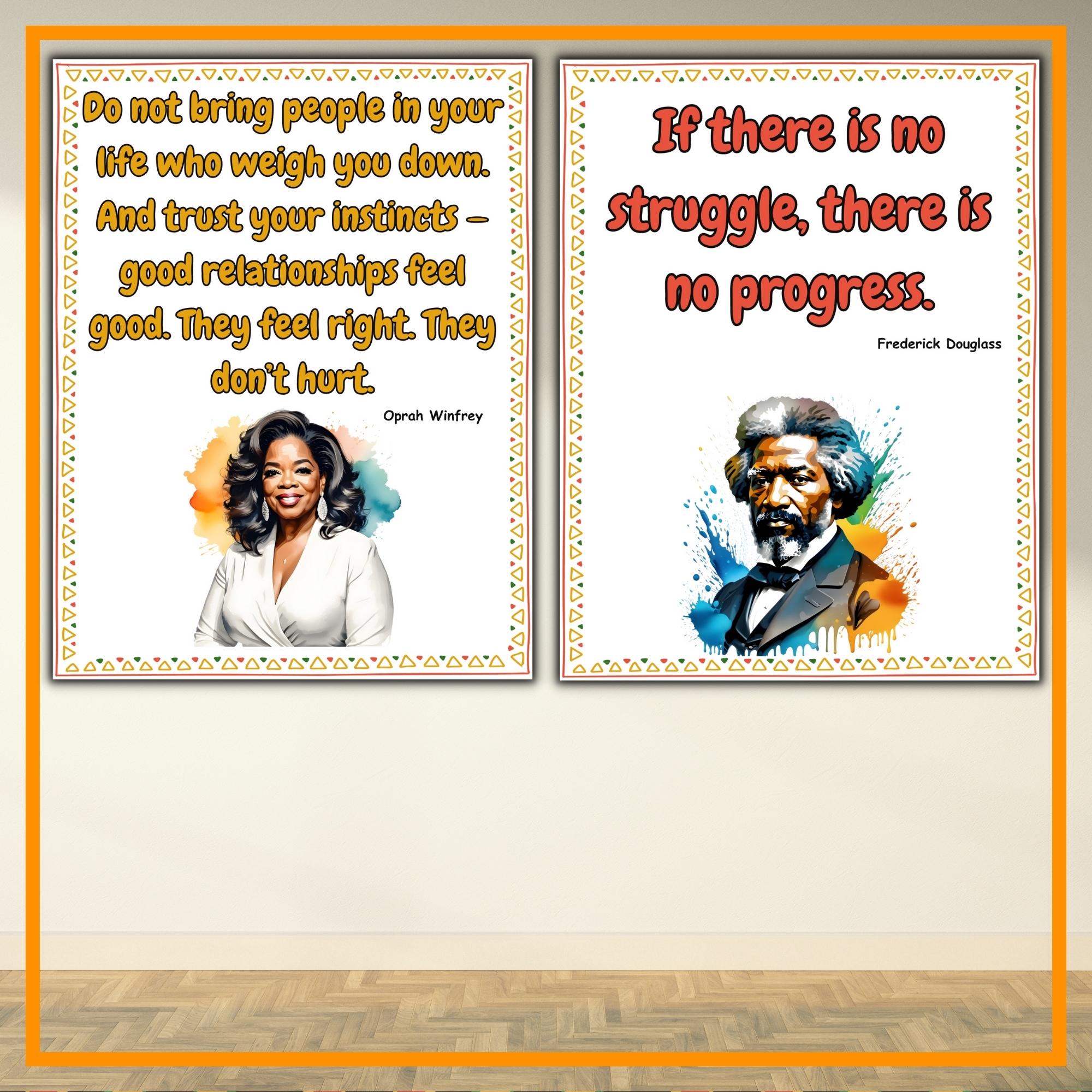 Black history month Bulletin Board | famous icons-Heroes Quote posters ...