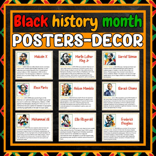 black history month bulletin board Bundle | classroom decoration ...