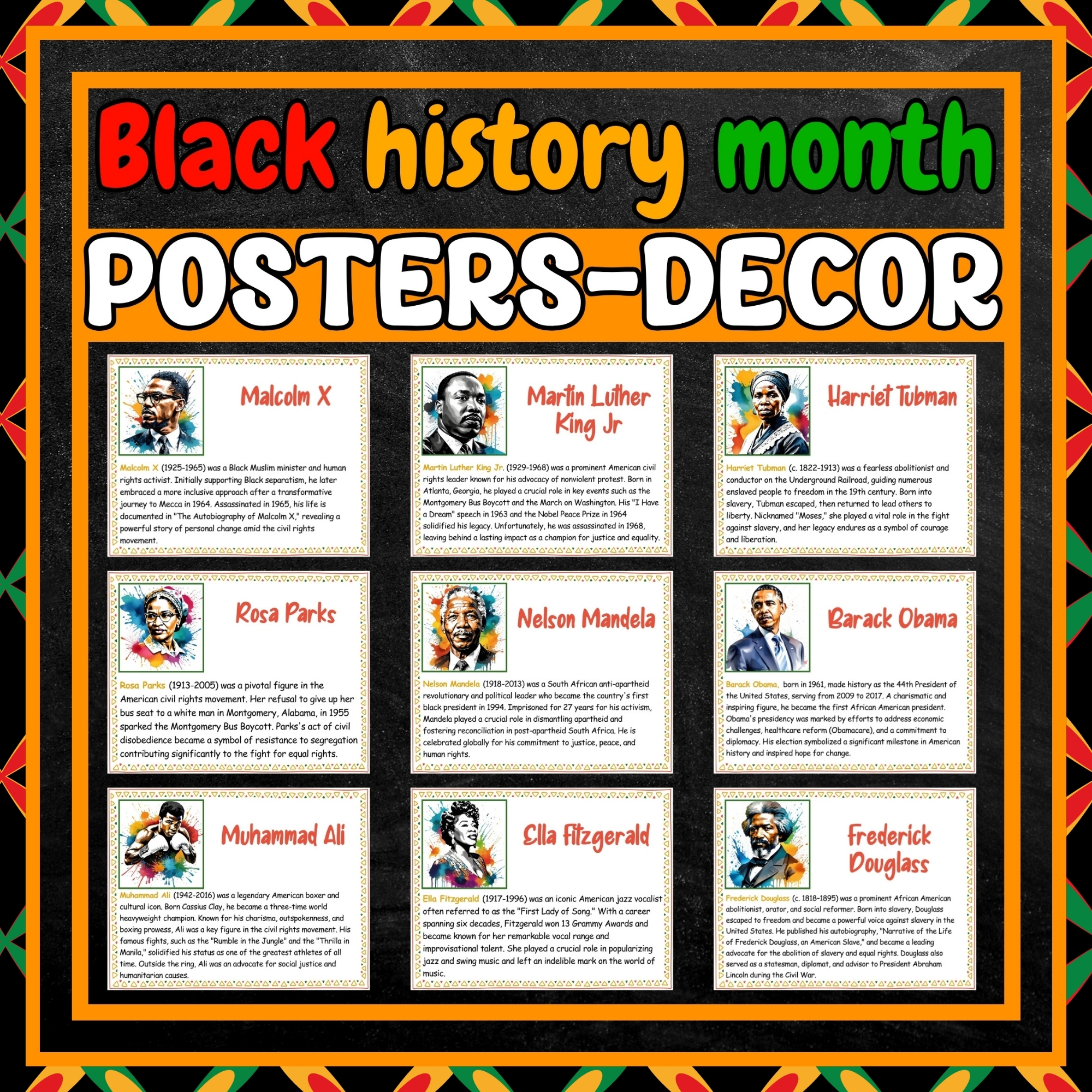 black history month bulletin board Bundle | classroom decoration ...