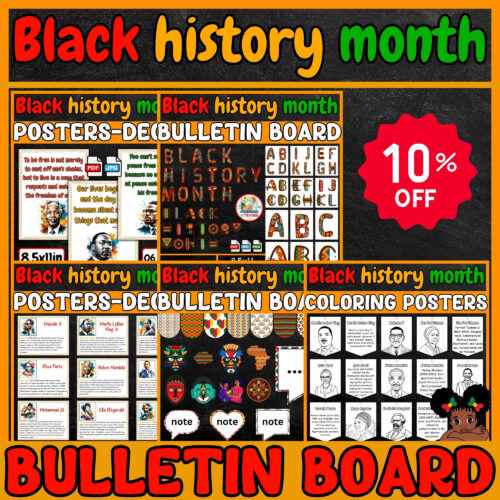 black history month bulletin board Bundle | classroom decoration ...
