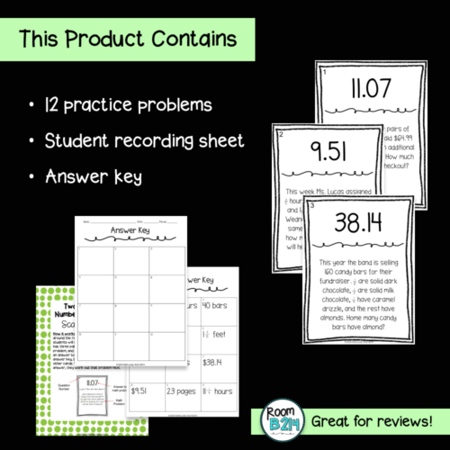 Two Step Rational Number Word Problems Scavenger Hunt (TEKS 7.3B ...