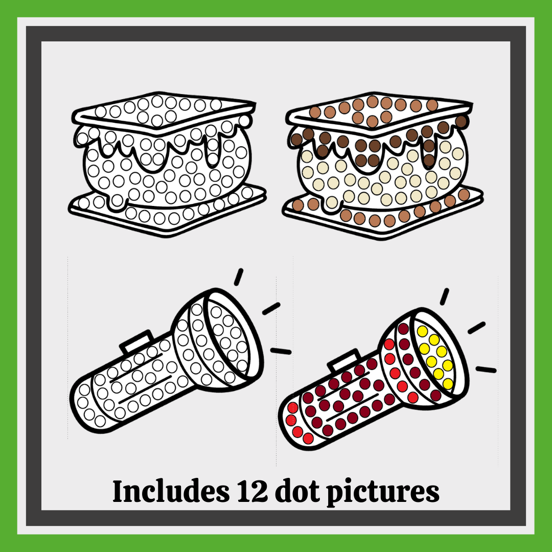 Fine Motor Dot Q-Tip Painting | Camping - Classful