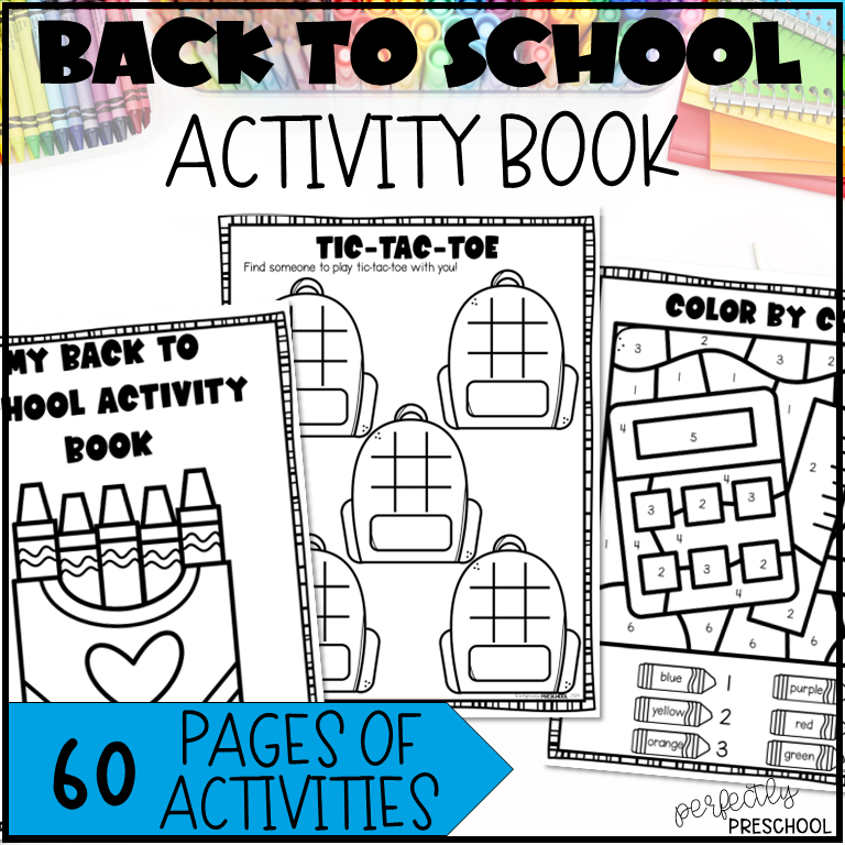 Back to School Activity Book Early Finishers Morning Work Preschool ...