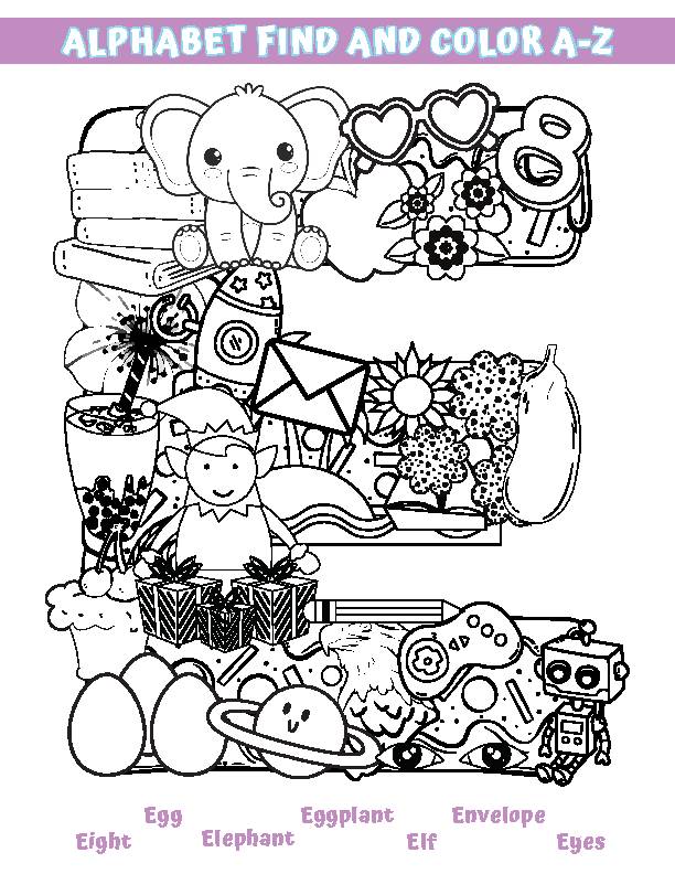 Alphabet Find And Color A-Z, Preschool worksheets, Alphabet,A-Z, letter ...