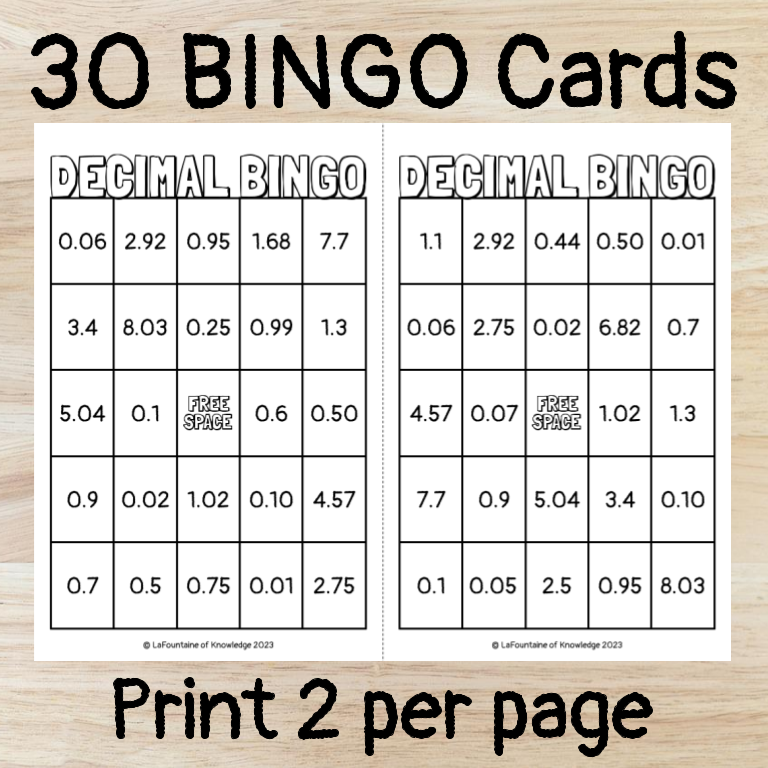 Decimal Bingo Math Game to Practice Identifying Tenths and Hundredths - Classful decimal-bingo-math-game-to-practice-identifying-tenths-and-hundredths-classful
