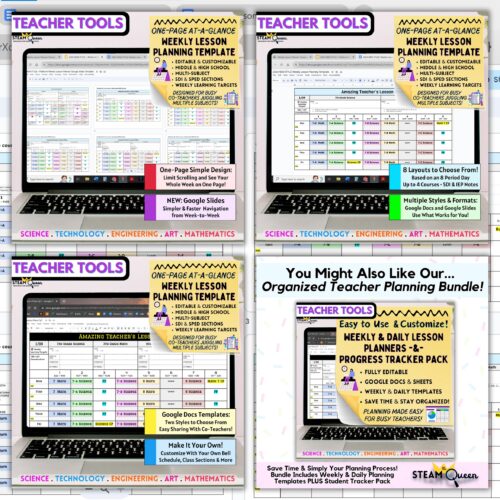Editable Google Docs Weekly Lesson Plan Template Middle High School Co ...