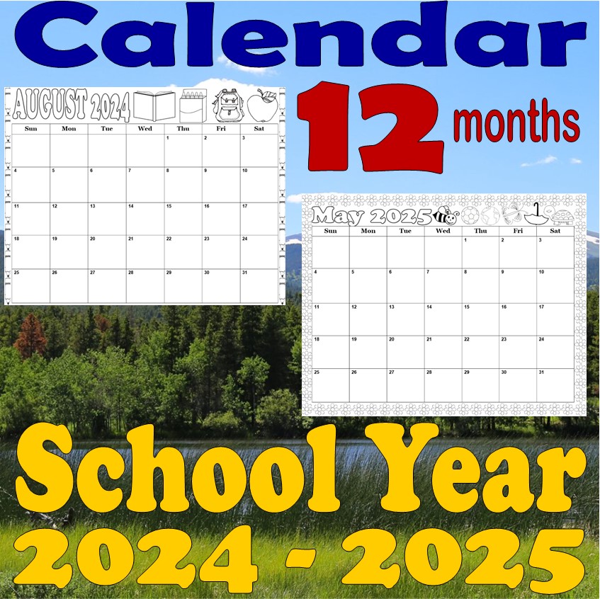 calendar-coloring-monthly-pages-school-year-2024-2025-12-months-back-to-school-classful