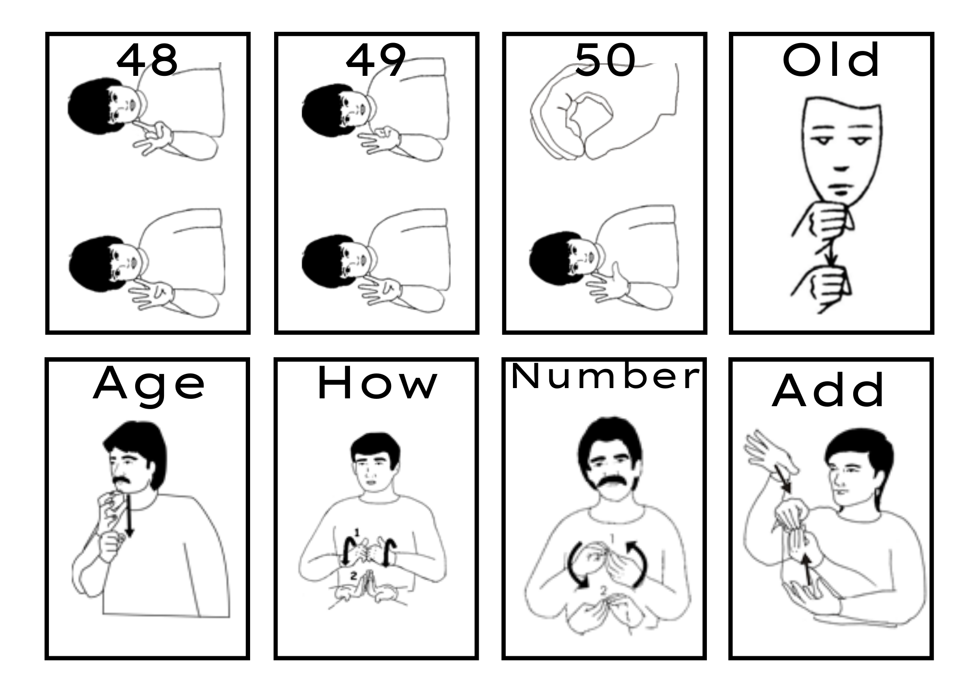 asl-numbers-1-50-flashcards-b-w-color-boarders-classful