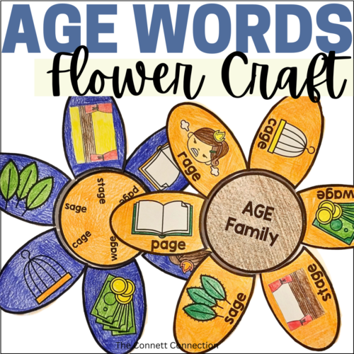 Age Example Words AGE Words Flower Craft - A CVCe Long Vowel Sounds Craft - Classful