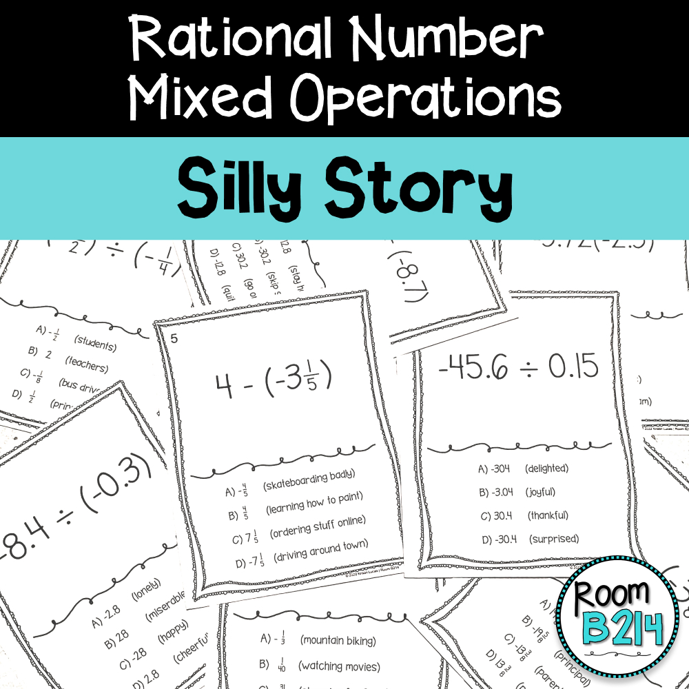 Rational Number Mixed Operations Scavenger Hunt TEKS 7.3A - Classful