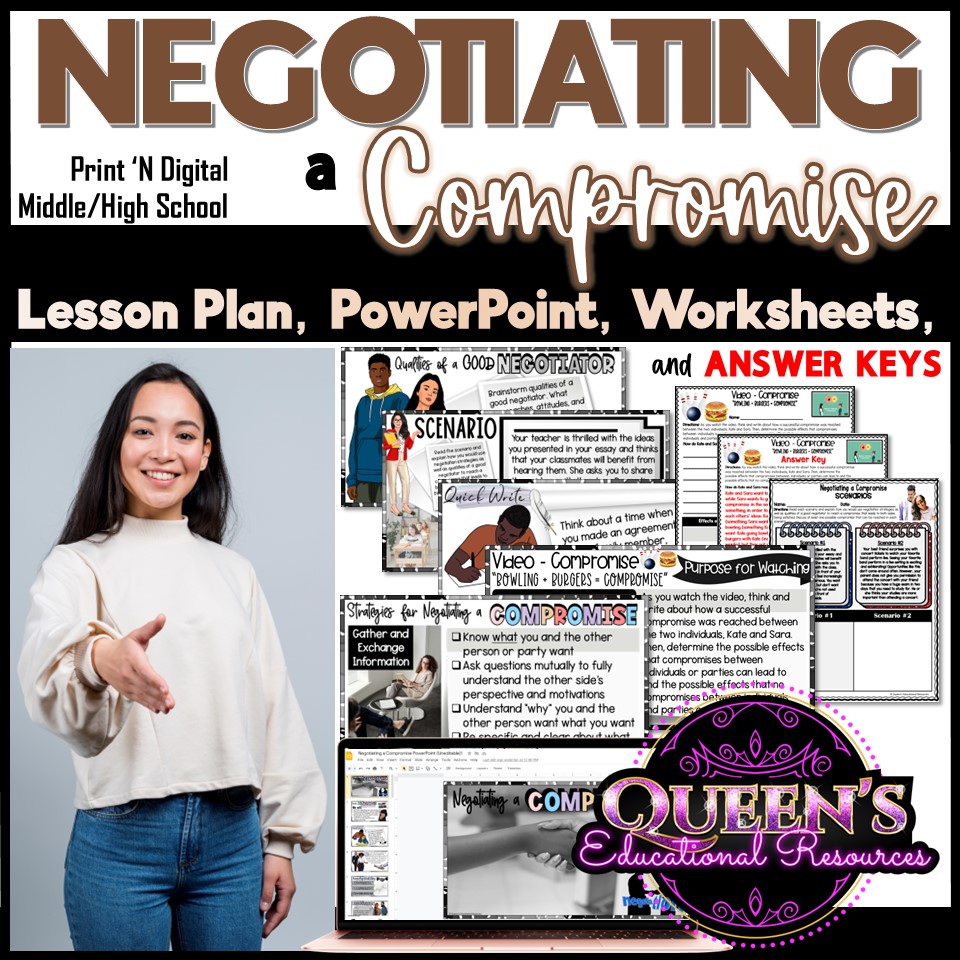 Negotiation and Compromise Lesson, PowerPoint, and Activities - Classful