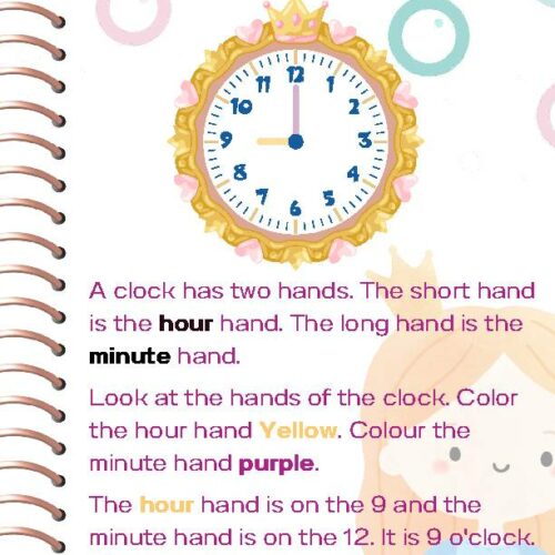 Telling The Time Beginner, Printable, Clock Learning Time, Busy Book ...