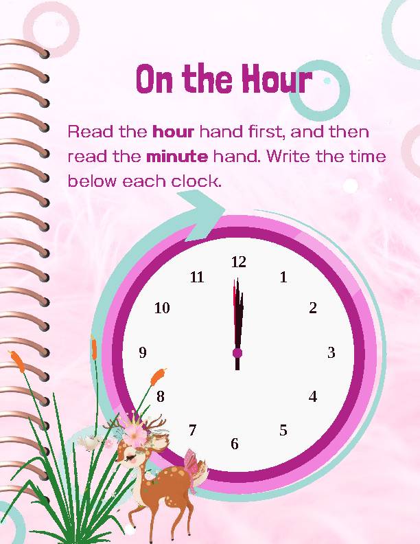 Telling The Time Beginner, Printable, Clock Learning Time, Busy Book ...