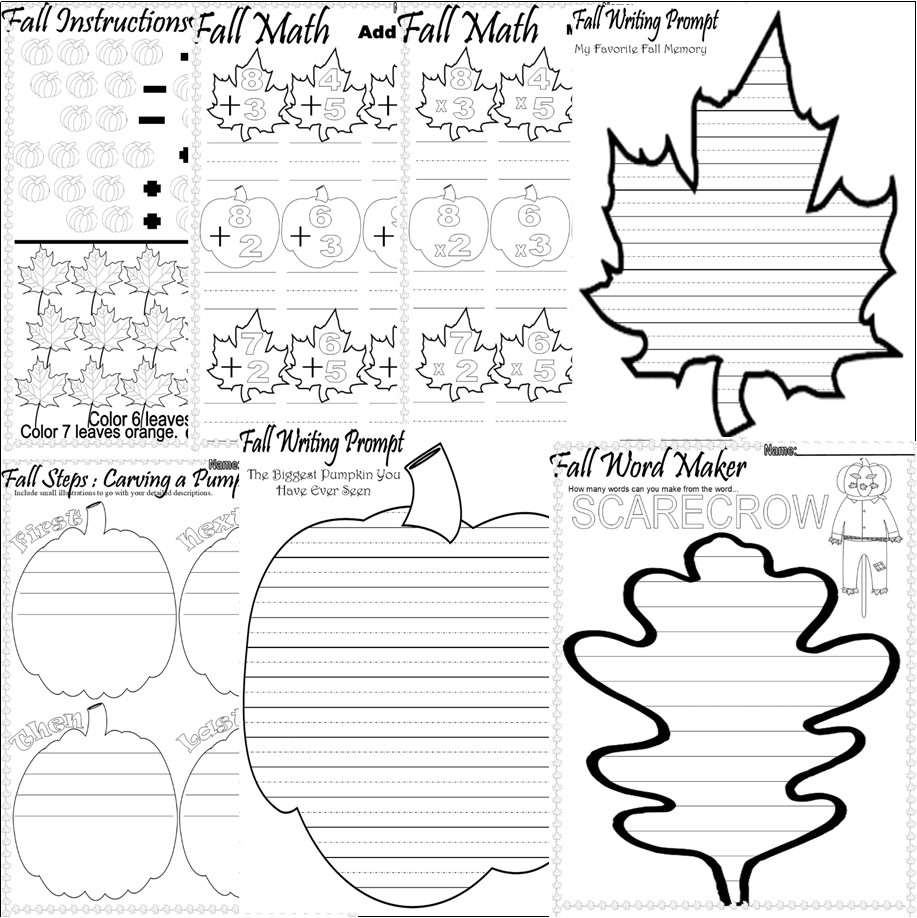 Fall NO PREP Worksheets Autumn Activities ELA Writing Vocabulary Literacy  Math \u0026 FUN! - Classful, image size:917x918