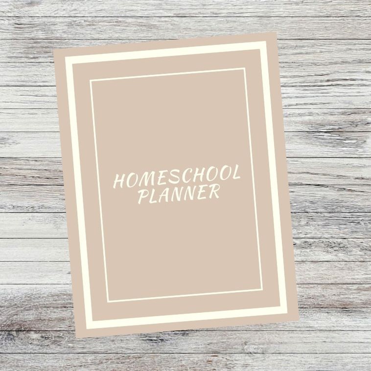 Undated Brown Homeschool Planner Printable PDF - Classful