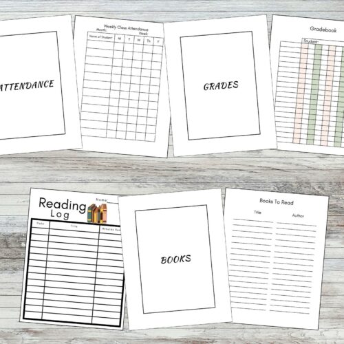 Undated Minimalist Homeschool Planner Printable PDF - Classful