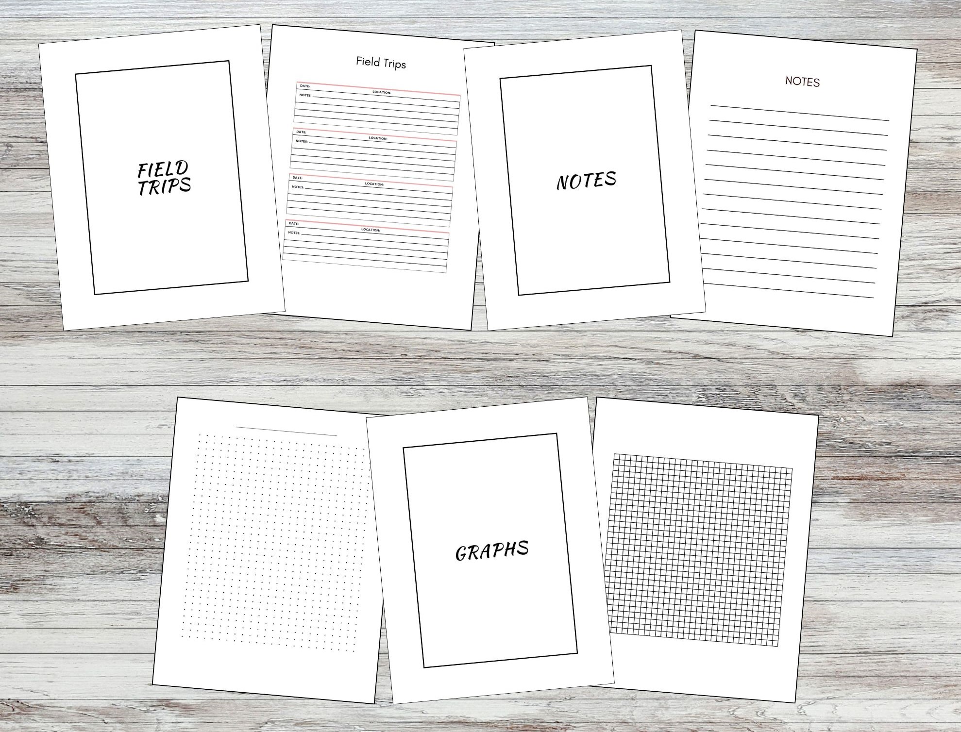 Undated Minimalist Homeschool Planner Printable PDF - Classful