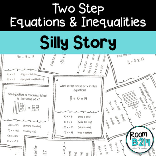 Two Step Equations and Inequalities Silly Story TEKS 7.11A's featured image