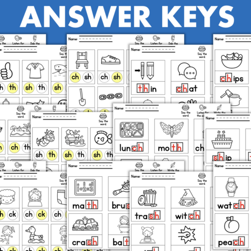Digraphs Worksheets Kindergarten 1st Beginning Ending Digraph Posters ...