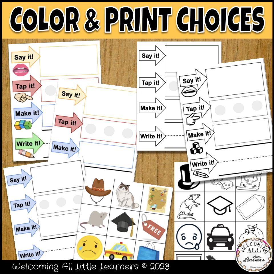 Multi-sensory CVC Word Work Phonics Skills Building Work Mats With ...