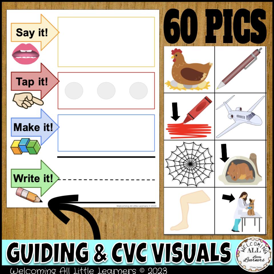 Multi-sensory CVC Word Work Phonics Skills Building Work Mats With ...