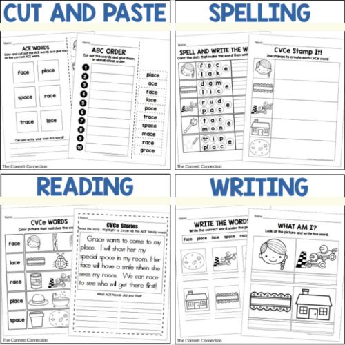 Age Example Words AGE Words Worksheets and Hands On Centers Bundle - Classful