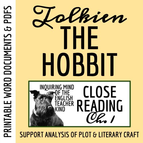 The Hobbit Chapter 1 Close Reading Analysis Worksheet for High School's featured image