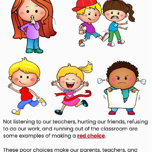 Making Choices Social Story - Choosing Between Red and Green Behavior ...