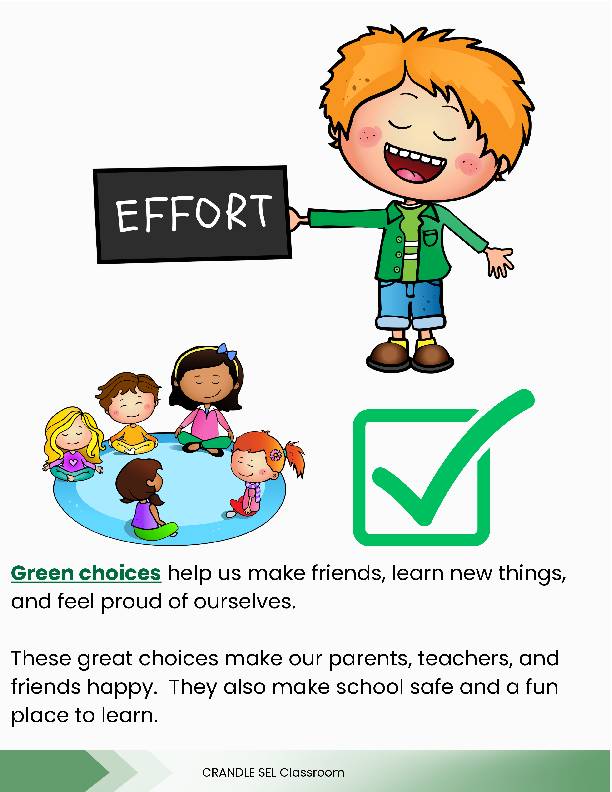 Making Choices Social Story - Choosing Between Red and Green Behavior ...