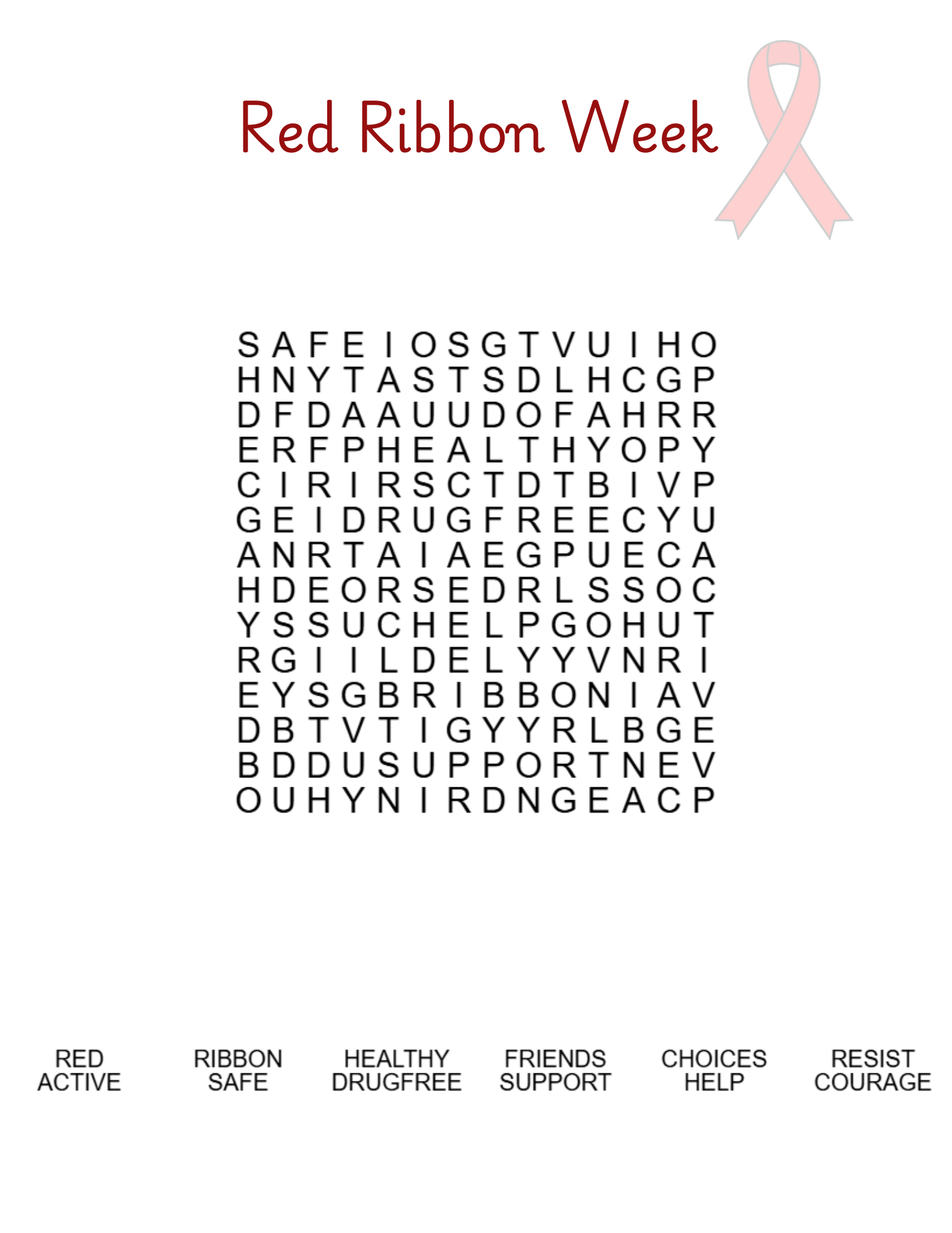 red-ribbon-week-printable-drug-free-word-search-crossword-mad-lib-tracing-activity-pack-classful for Free Printable Red Ribbon Week Worksheets Red Ribbon Week Printable Drug Free Word Search, Crossword, Mad Lib, Tracing Activity Pack - Classful for Free Printable Red Ribbon Week Worksheets