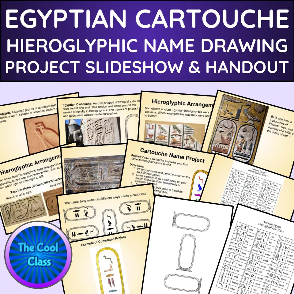 Ancient Egyptian Hieroglyphics Cartouche Name Drawing / Writing Art ...