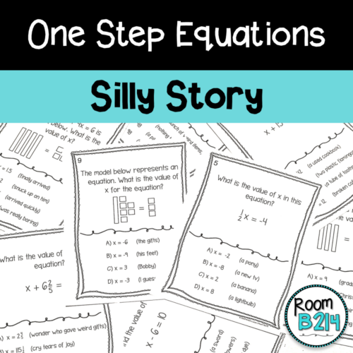 One Step Equations Silly Story (TEKS 6.10A)'s featured image