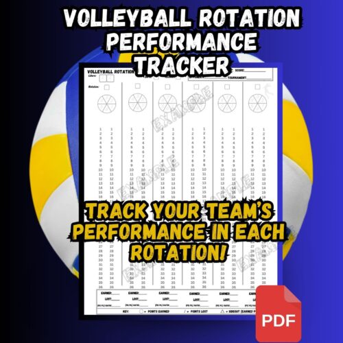 Vb Rotation Tracker Pdf Volleyball Rotation Performance Tracker Sheet for volleyball Coach 8 ...