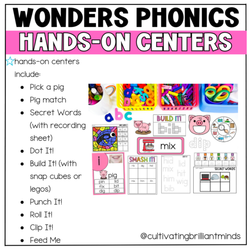 McGraw-Hill Wonders First Grade Phonics Centers | Unit 1 Week 4 | CVC ...