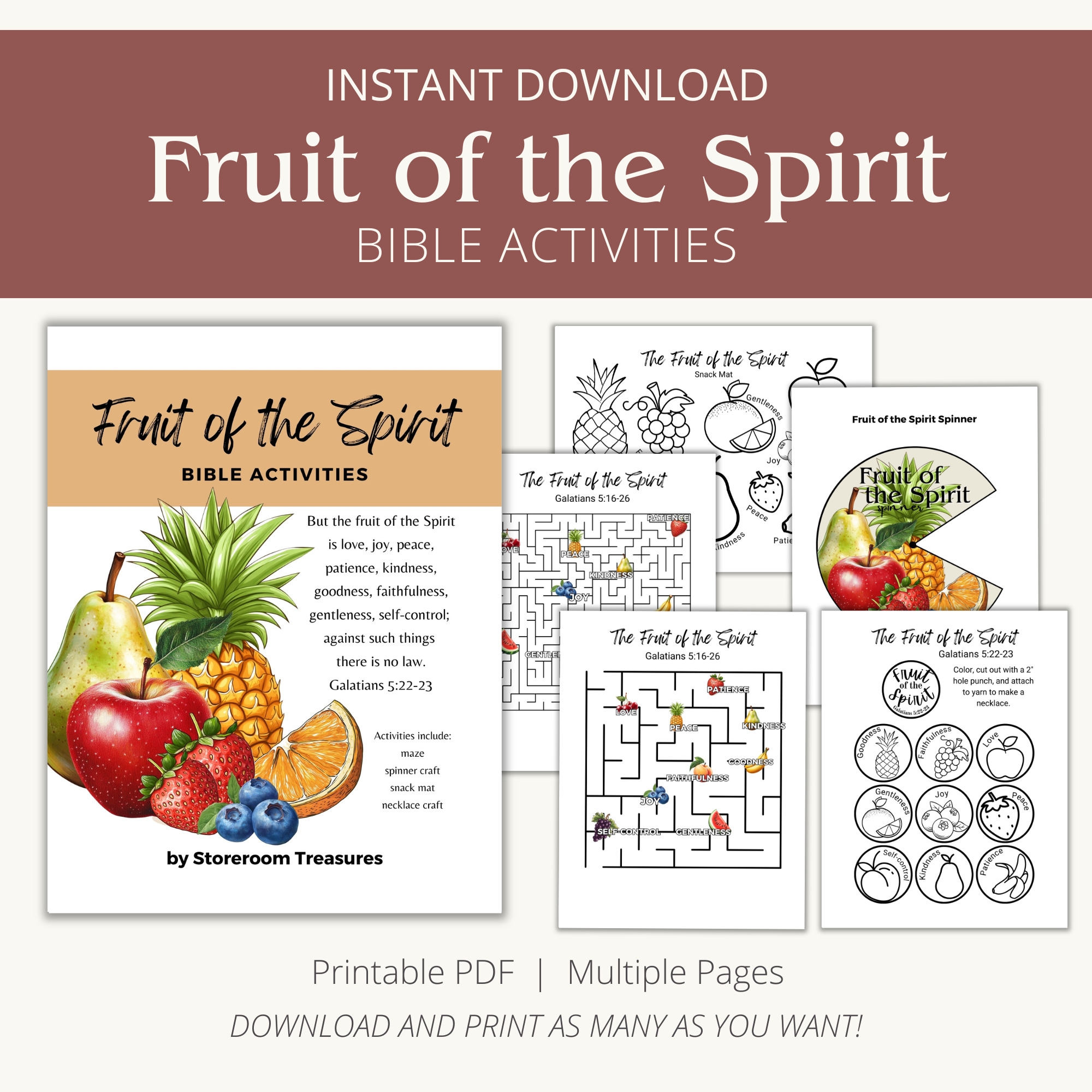 fruit-of-the-spirit-bible-activities-instant-download-classful for Free Printable Fruit Of The Spirit Necklace Fruit of the Spirit - Bible Activities - Instant Download - Classful for Free Printable Fruit Of The Spirit Necklace