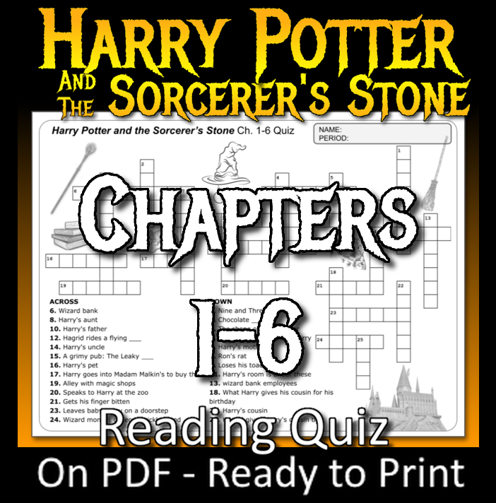 Harry potter u0026 the sorcerer's stone - crossword puzzle reading ...