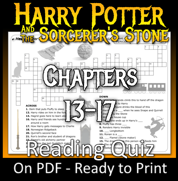 Harry potter u0026 the sorcerer's stone - crossword puzzle reading ...