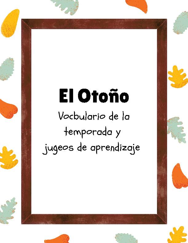 Spanish vocabulary games and flash cards - Fall - Classful