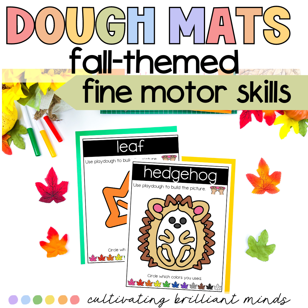 Fall Dough Mats | Fine Motor Skills | Playdough Activities | Centers ...