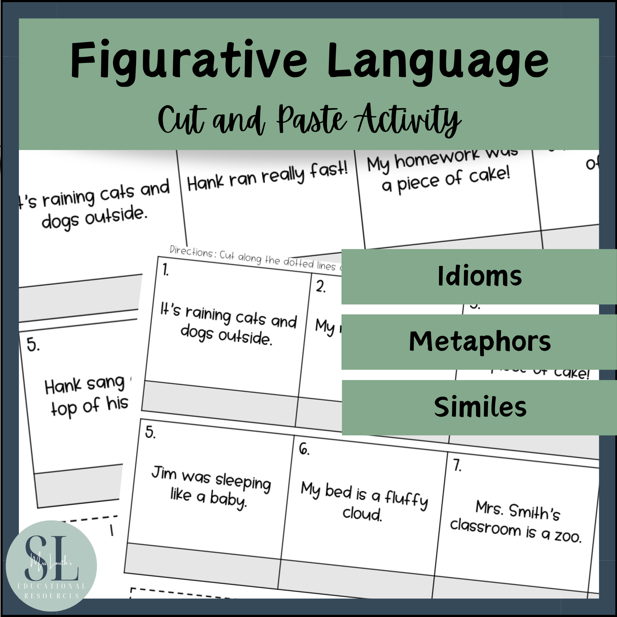 Figurative Language Cut and Paste Activity's featured image