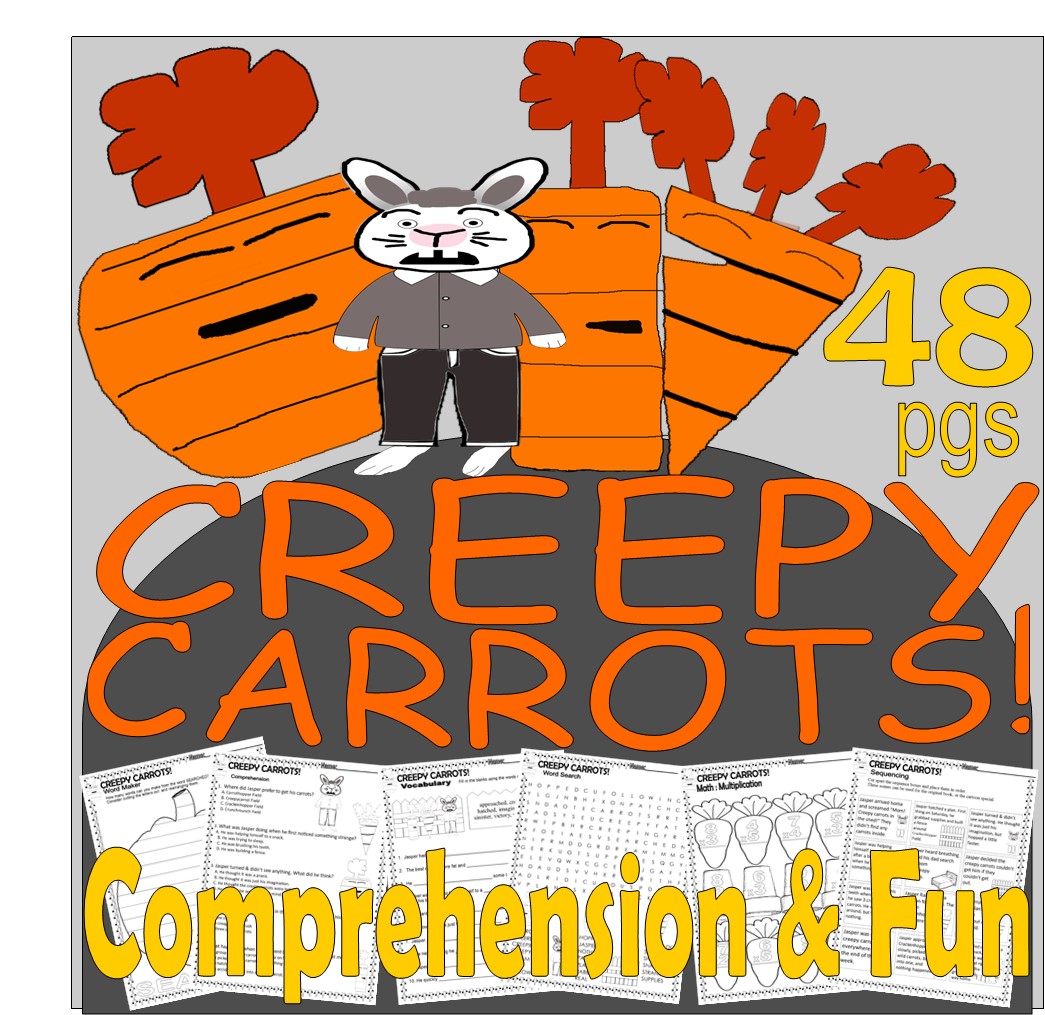 Creepy Carrots Halloween Read Aloud Book Study Companion Comprehension ...