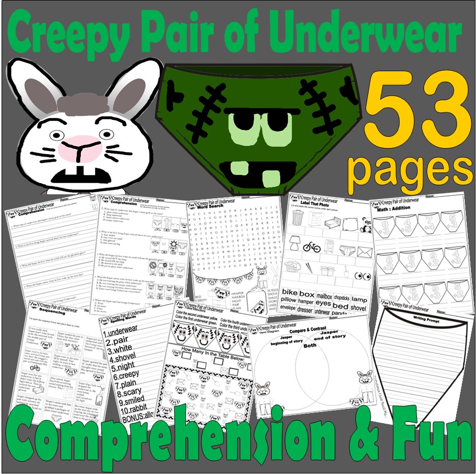 Creepy Pair of Underwear Read Aloud Book Companion Comprehension ...